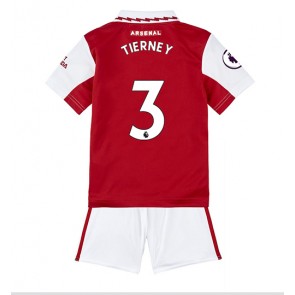 Arsenal Kieran Tierney #3 kläder Barn 2022-23 Hemmatröja Kortärmad (+ korta byxor)